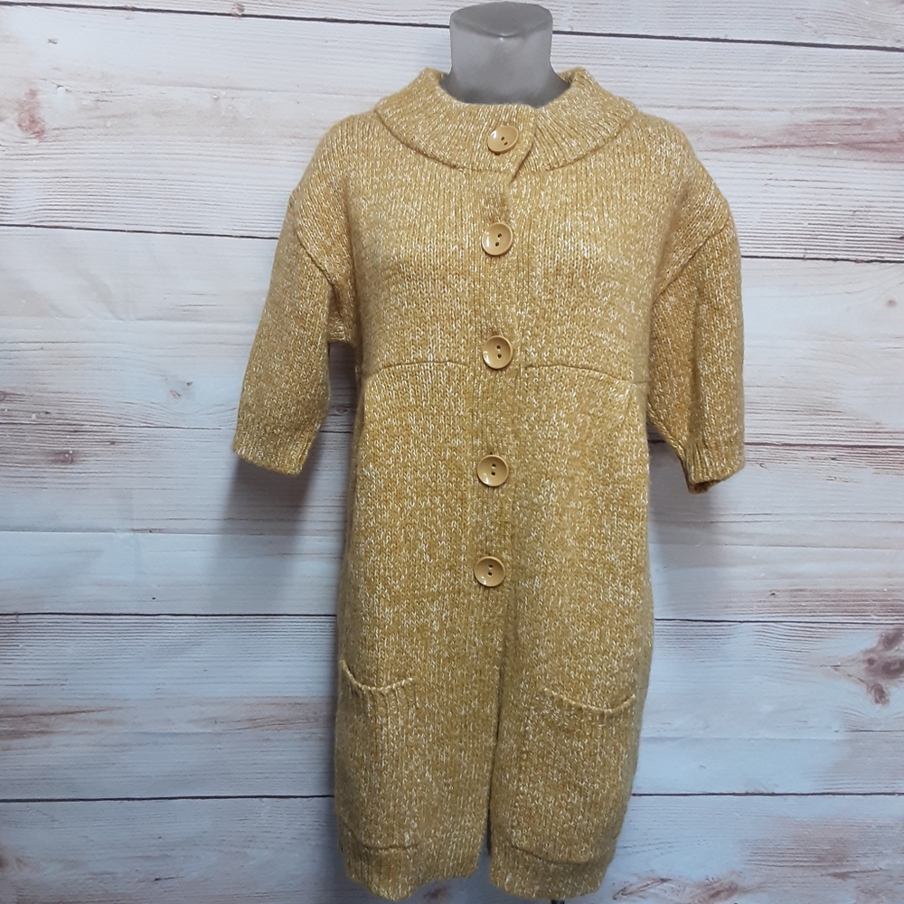 Y2K The Limited Women's Short Sleeve Duster Cardigan Size L Cabincore Cozy